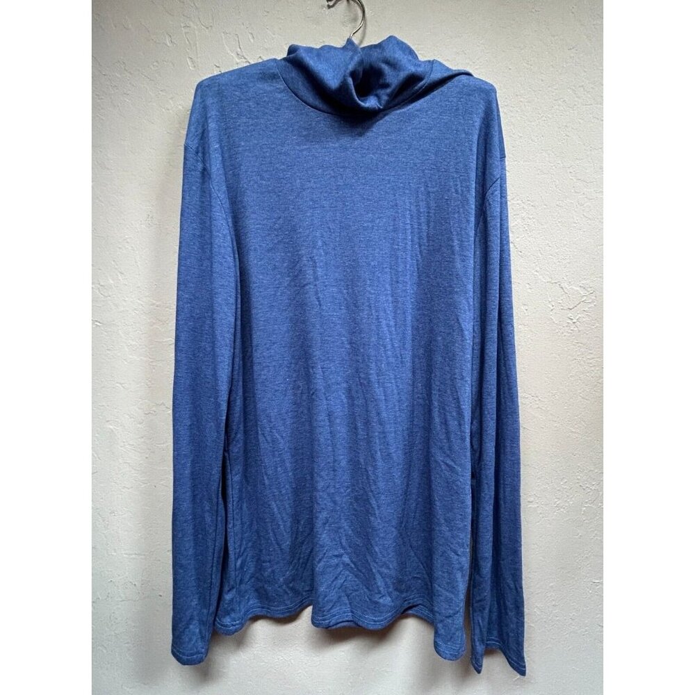 Tapulco Men's Blue Long Sleeve Turtleneck Basic Tee Shirt Large Pullover Casual